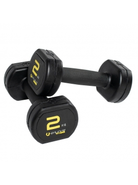 Halteres de borracha O'Live - 2 kg (Par)