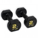 Halteres de borracha O'Live - 2 kg (Par) Halteres de borracha O'Live - 2 kg (Par)
