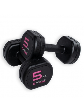 Halteres de borracha O'Live - 5 kg (Par)