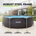 Piscina redonda VirtuFit - Ø305 x 76 cm - Antracite - Inclui bomba de filtragem