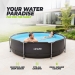 Piscina redonda VirtuFit - Ø305 x 76 cm - Antracite - Inclui bomba de filtragem