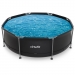 Piscina redonda VirtuFit - Ø305 x 76 cm - Antracite - Inclui bomba de filtragem