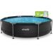 Piscina redonda VirtuFit - Ø305 x 76 cm - Antracite - Inclui bomba de filtragem