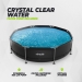 Piscina redonda VirtuFit - Ø305 x 76 cm - Antracite - Inclui bomba de filtragem