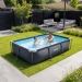Piscina retangular VirtuFit - Antracite - 300 x 210 x 66 cm - Inclui bomba de filtragem Piscina retangular VirtuFit - Antracite - 300 x 210 x 66 cm - Inclui bomba de filtragem