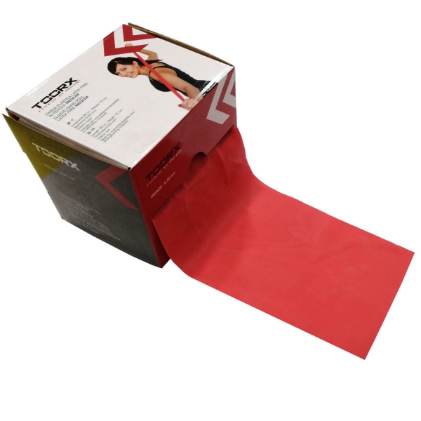 Latex-free elastic band on Torrx roll (Light Resistance - Color Red)