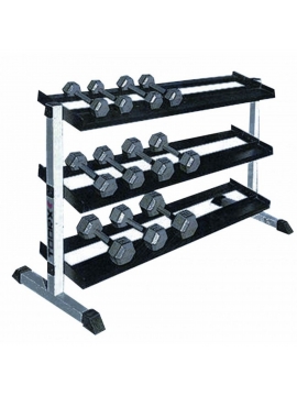 Rack de Halteres de 3 Prateleiras