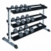 Rack de Halteres de 3 Prateleiras