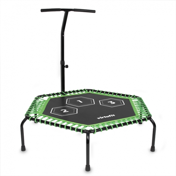 Trampolim de fitness VirtuFit Pro com pega