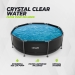 Piscina redonda VirtuFit - Ø244 x 76 cm - Antracite - Inclui bomba de filtragem