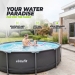 Piscina redonda VirtuFit - Ø244 x 76 cm - Antracite - Inclui bomba de filtragem