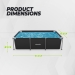 Piscina retangular VirtuFit - 260 x 180 x 66 cm - Antracite - Inclui bomba de filtragem