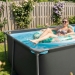 Piscina retangular VirtuFit - 260 x 180 x 66 cm - Antracite - Inclui bomba de filtragem