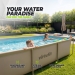 Piscina retangular VirtuFit - 260 x 180 x 66 cm - Bege - Inclui bomba de filtragem Piscina retangular VirtuFit - 260 x 180 x 66 cm - Bege - Inclui bomba de filtragem