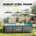Piscina retangular VirtuFit - 260 x 180 x 66 cm - Antracite