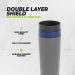 Piscina retangular VirtuFit - 260 x 180 x 66 cm - Antracite
