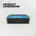 Piscina retangular VirtuFit - 260 x 180 x 66 cm - Antracite