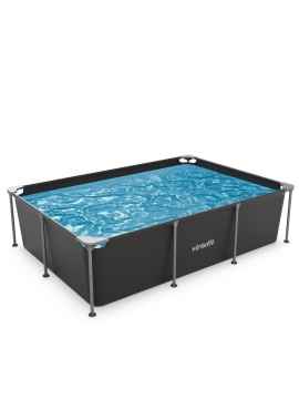 Piscina retangular VirtuFit - 260 x 180 x 66 cm - Antracite