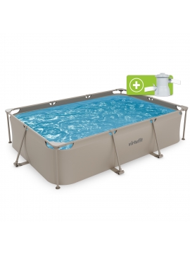 Piscina retangular VirtuFit - Bege - 300 x 210 x 66 cm