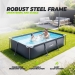 Piscina retangular VirtuFit - 300 x 210 x 66 cm - Antracite