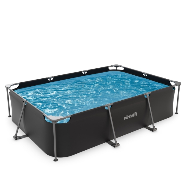 Piscina retangular VirtuFit - 300 x 210 x 66 cm - Antracite
