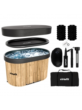 Banheira de gelo oval VirtuFit - Aspecto de madeira - 500 litros